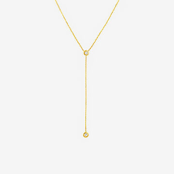 Bezel Set Diamond Necklace
