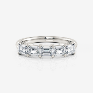 Lyla 5-Stone Emerald Diamond Band