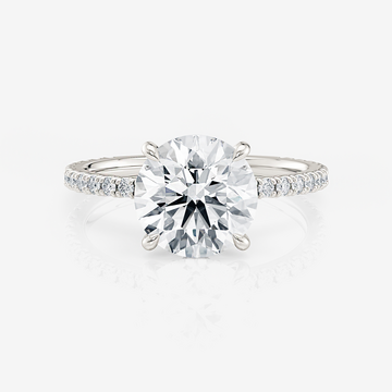 Orchid Choker Hidden Halo Engagement Ring
