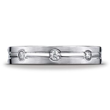 Channel Set Wedding Band
